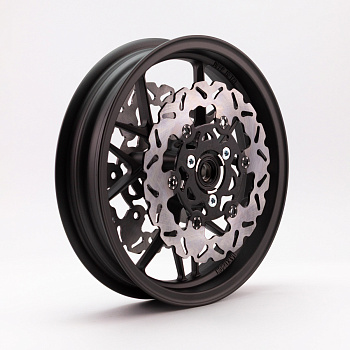 Диск литой дорожный для питбайка 2.5х12" передний Black