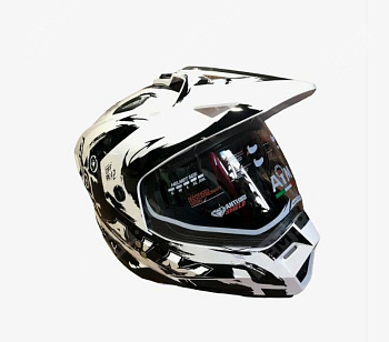 Шлем детский кроссовый AiM JK802Y  White/Black