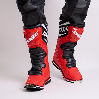 Мотоботы кросс эндуро STAREZZI ROMA Red/Black/White